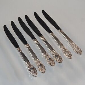 6 Dinner Knives 1953 BALLAD Aka Country Lane Pattern By Community